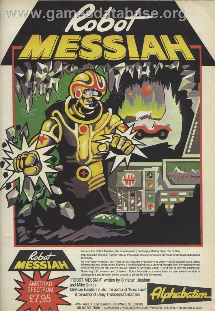 Robot Messiah - Sinclair ZX Spectrum - Artwork - Advert