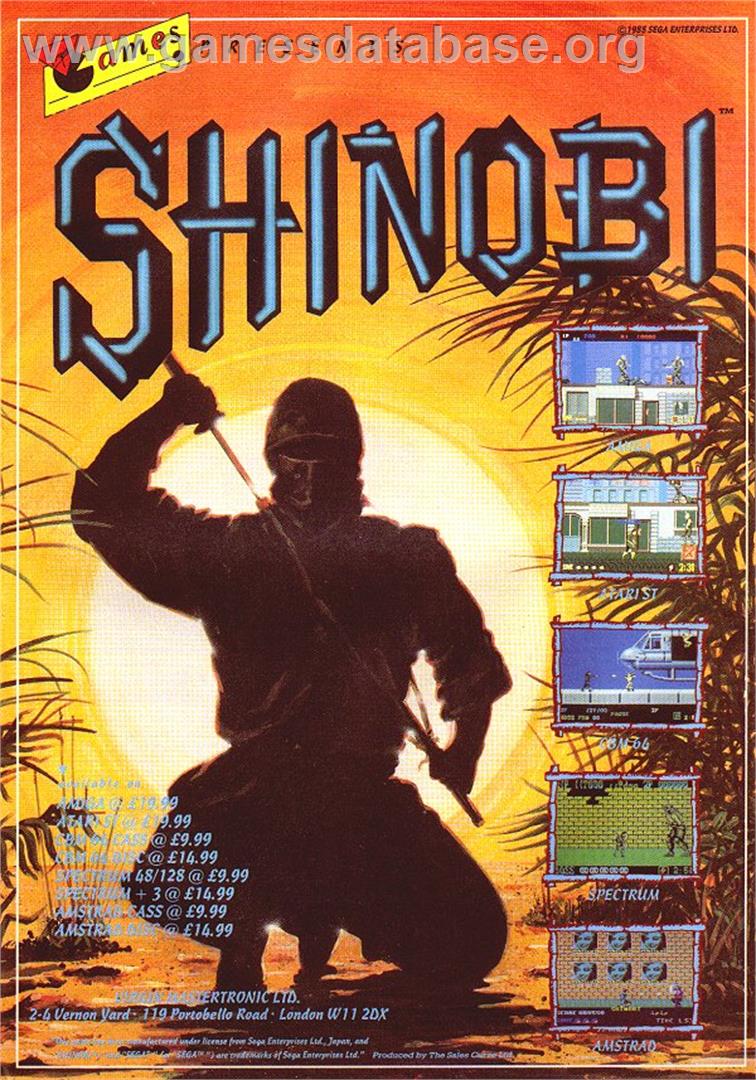 Shinobi - Sinclair ZX Spectrum - Artwork - Advert