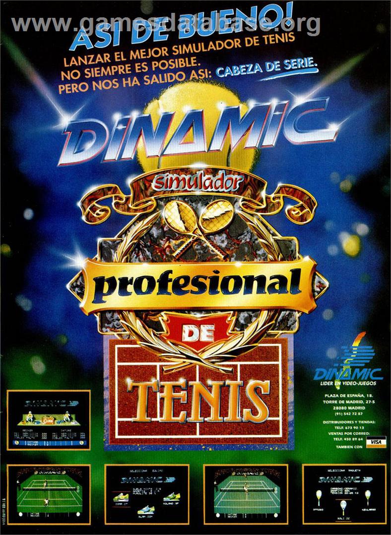 Simulador Profesional de Tenis - MSX - Artwork - Advert