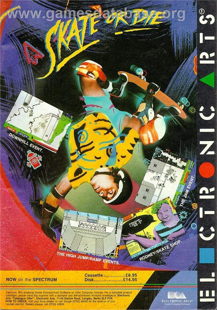 Skate or Die - Sinclair ZX Spectrum - Artwork - Advert