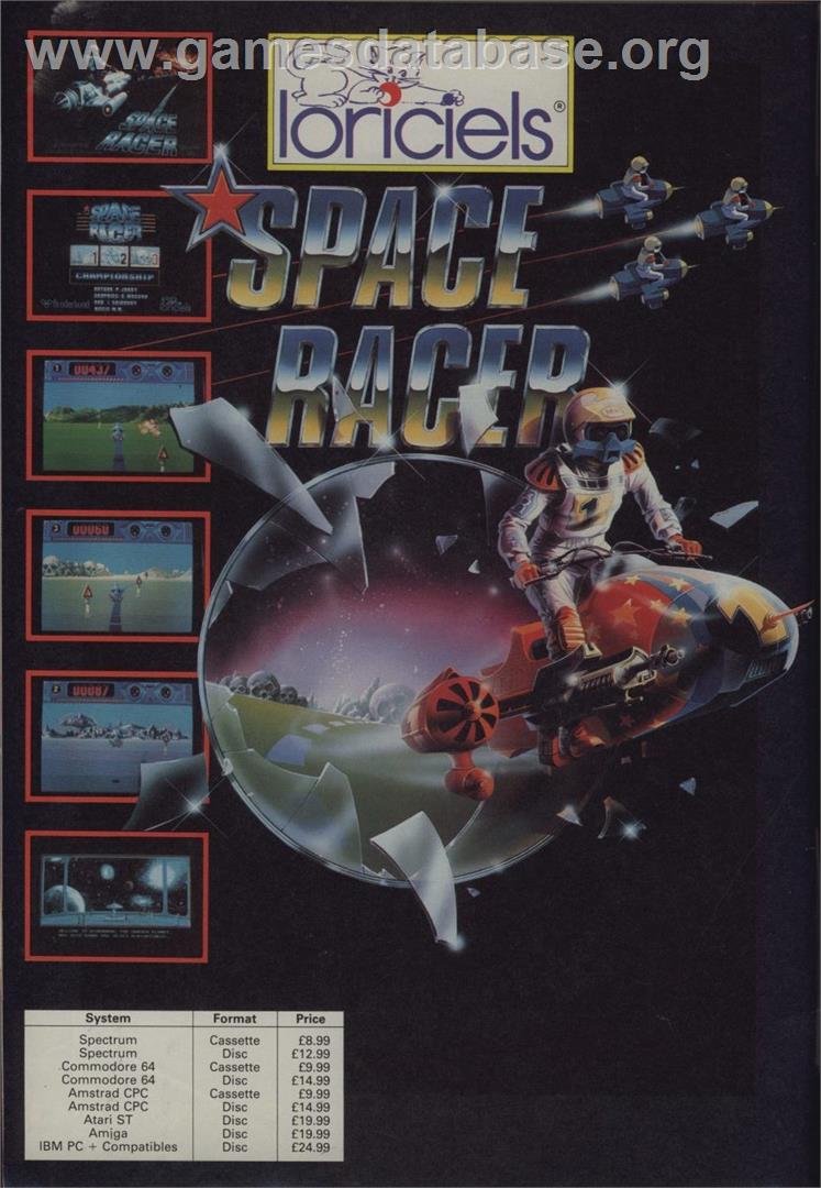 Space Racer - Sinclair ZX Spectrum - Artwork - Advert