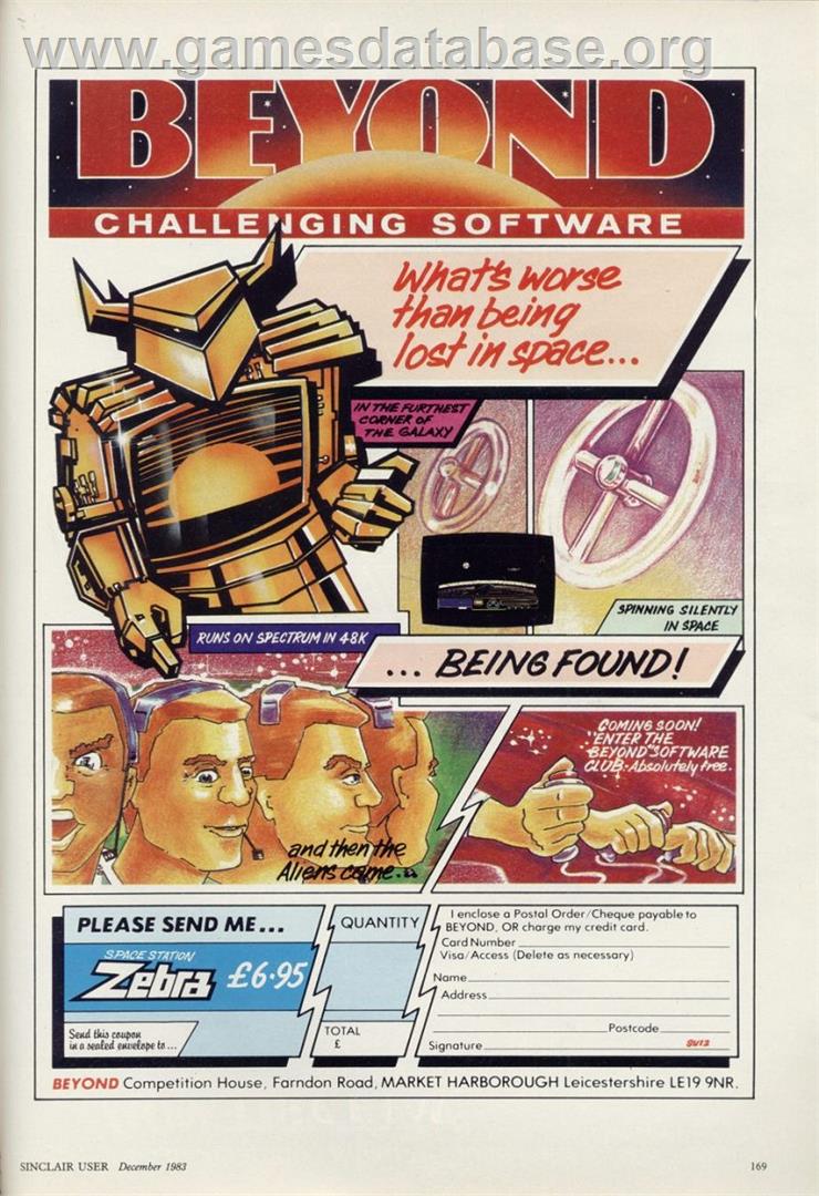 Space Station Oblivion - Commodore 64 - Artwork - Advert