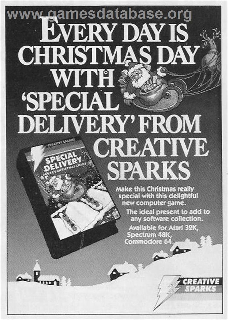 Special Delivery: Santa's Christmas Chaos - Atari 8-bit - Artwork - Advert