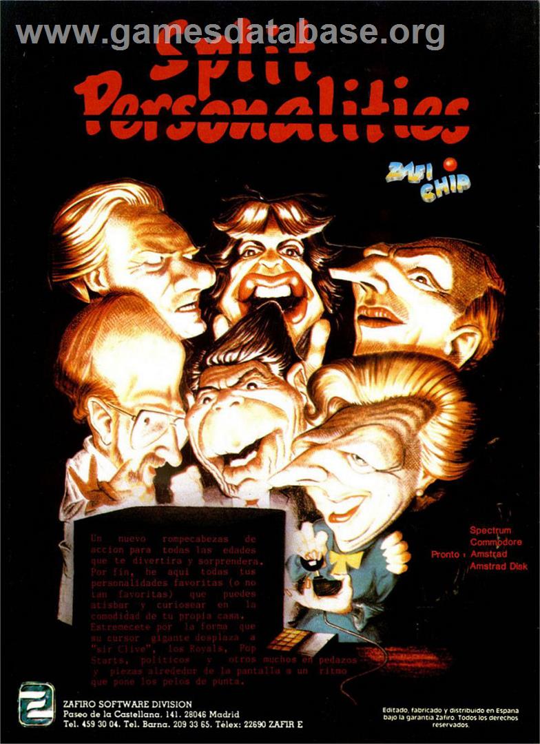 Split Personalities - Sinclair ZX Spectrum - Artwork - Advert