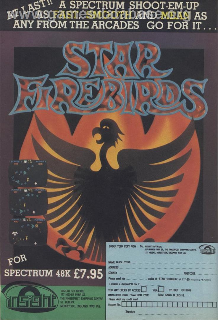 Star Firebirds - Sinclair ZX Spectrum - Artwork - Advert