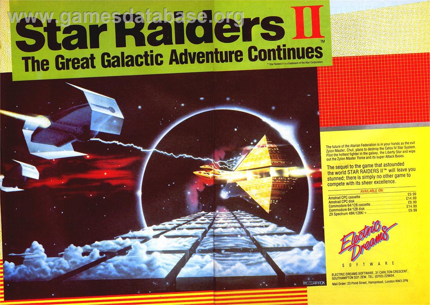 Star Raiders II - Commodore 64 - Artwork - Advert