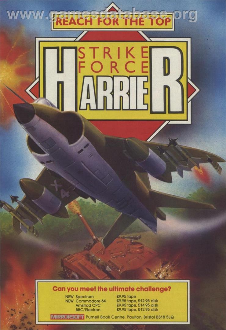 Strike Force Harrier - Sinclair ZX Spectrum - Artwork - Advert