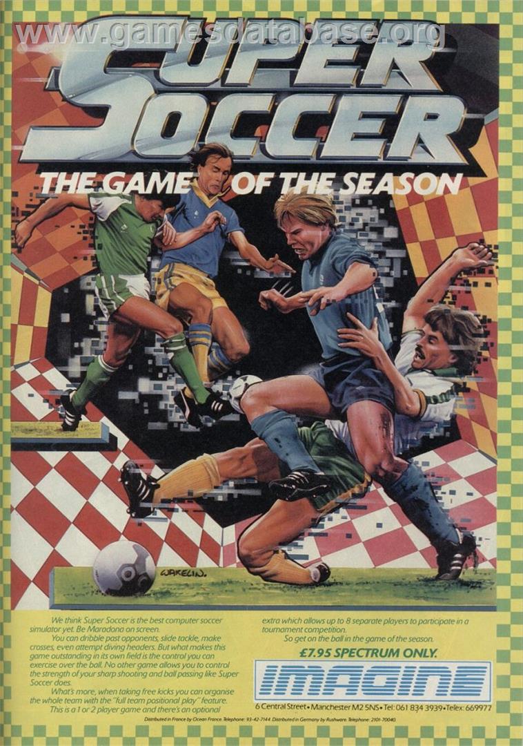 SuperStar Soccer - Sinclair ZX Spectrum - Artwork - Advert