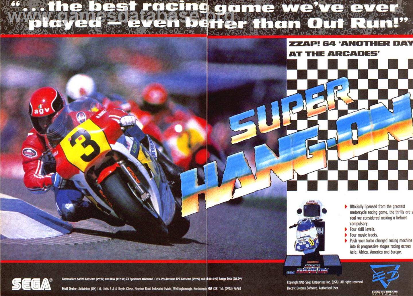 Super Hang-On - Sinclair ZX Spectrum - Artwork - Advert
