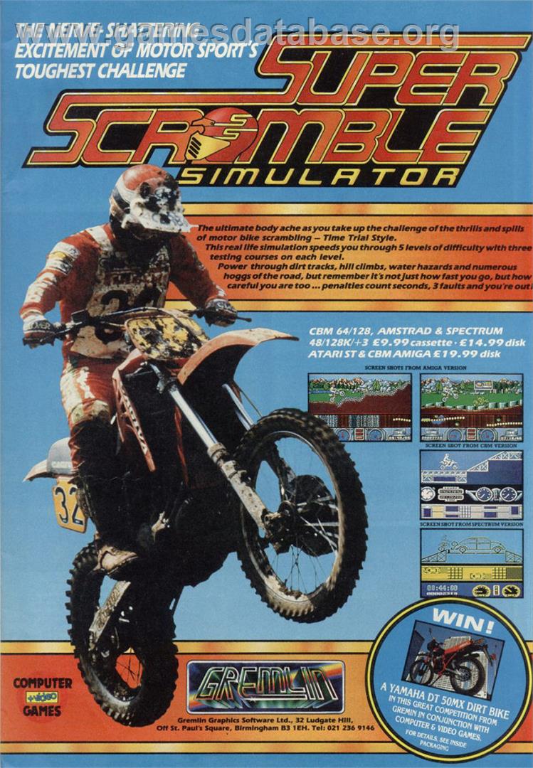 Super Scramble Simulator - Sinclair ZX Spectrum - Artwork - Advert