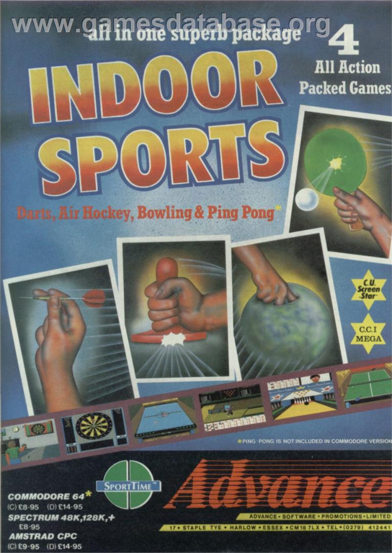 Superstar Indoor Sports - Commodore 64 - Artwork - Advert
