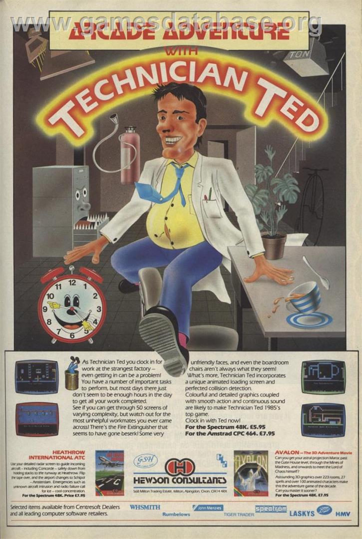 Technician Ted - Amstrad CPC - Artwork - Advert