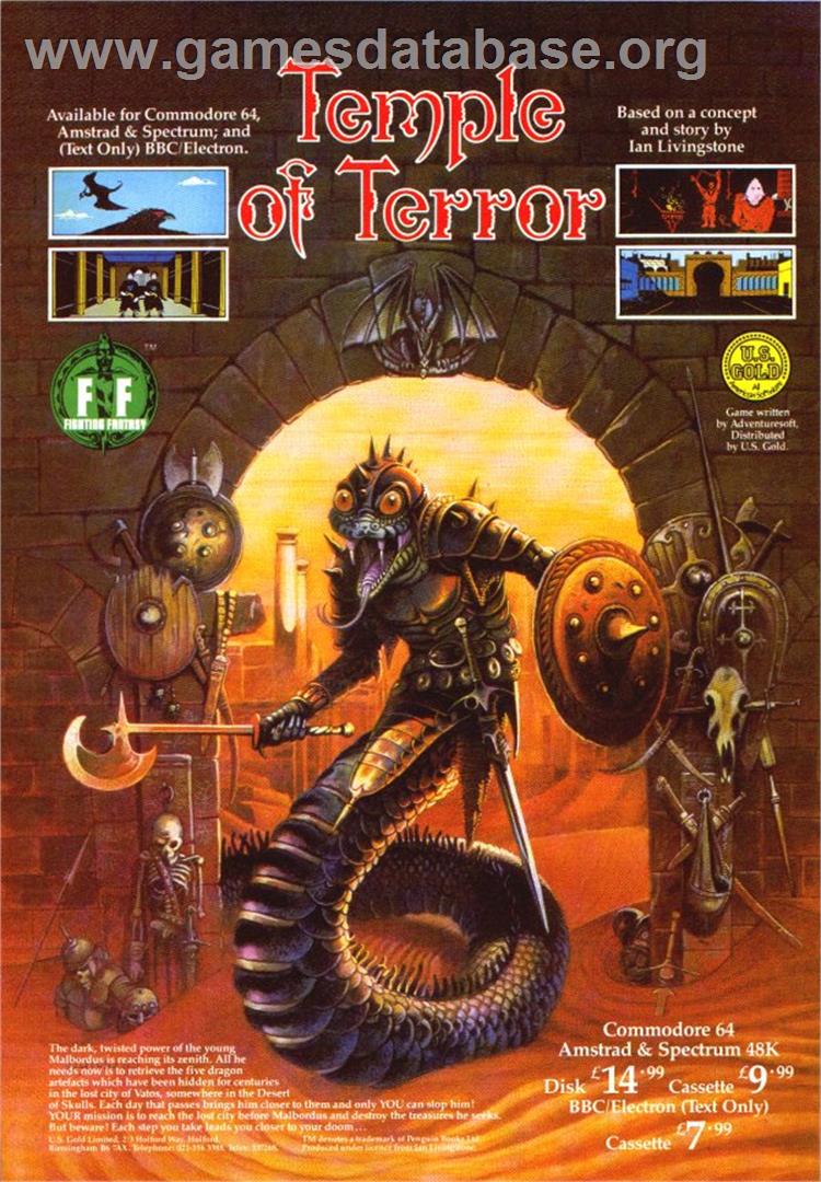 Temple of Terror - Sinclair ZX Spectrum - Artwork - Advert