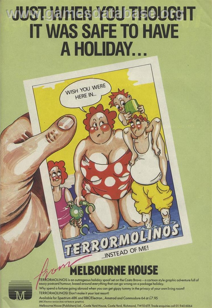 Terrormolinos - Sinclair ZX Spectrum - Artwork - Advert
