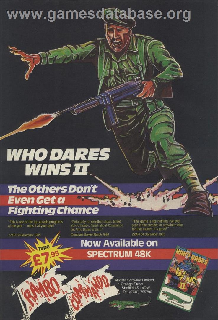 The Duel: Test Drive II - Sinclair ZX Spectrum - Artwork - Advert