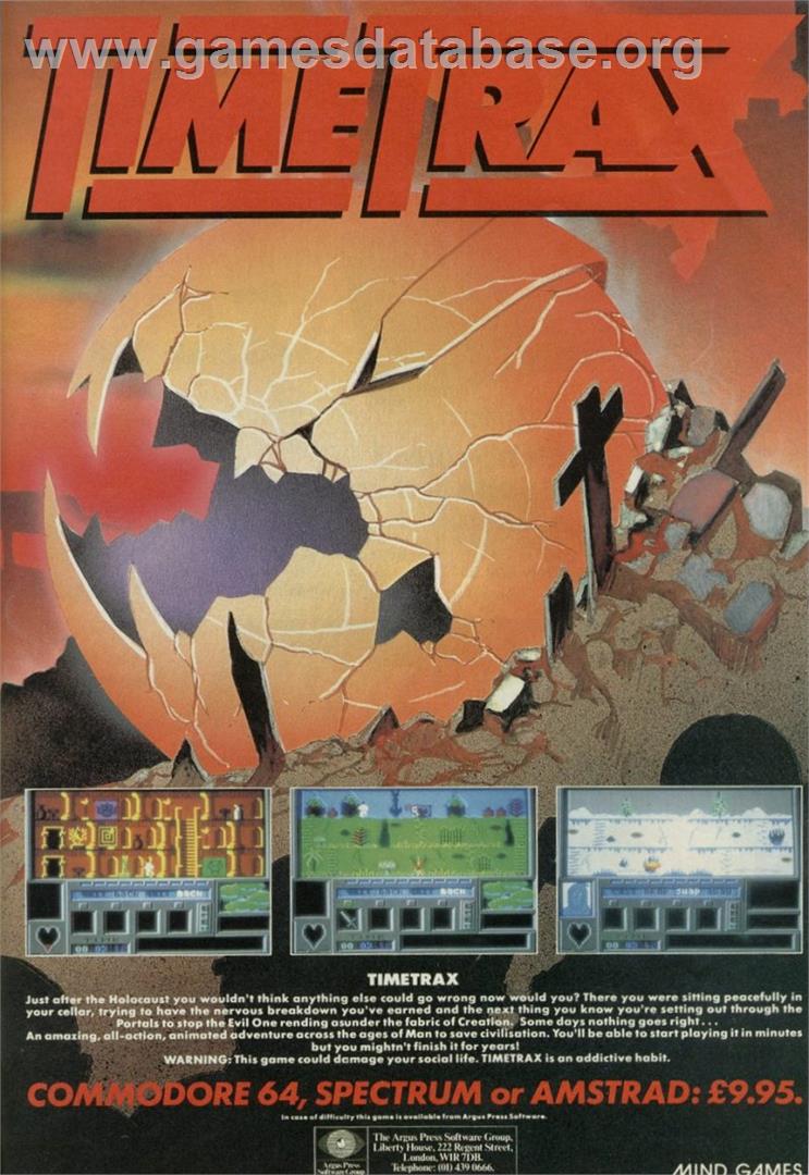 Time Trax - Sinclair ZX Spectrum - Artwork - Advert