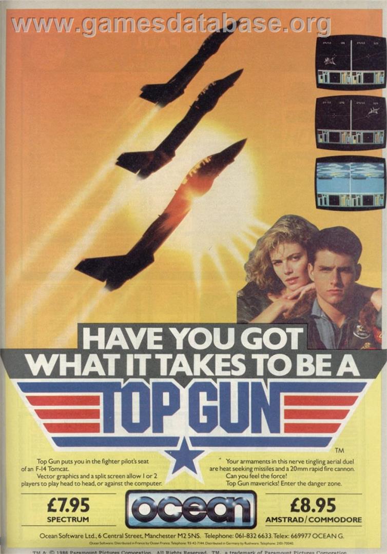 Top Gun - Sinclair ZX Spectrum - Artwork - Advert