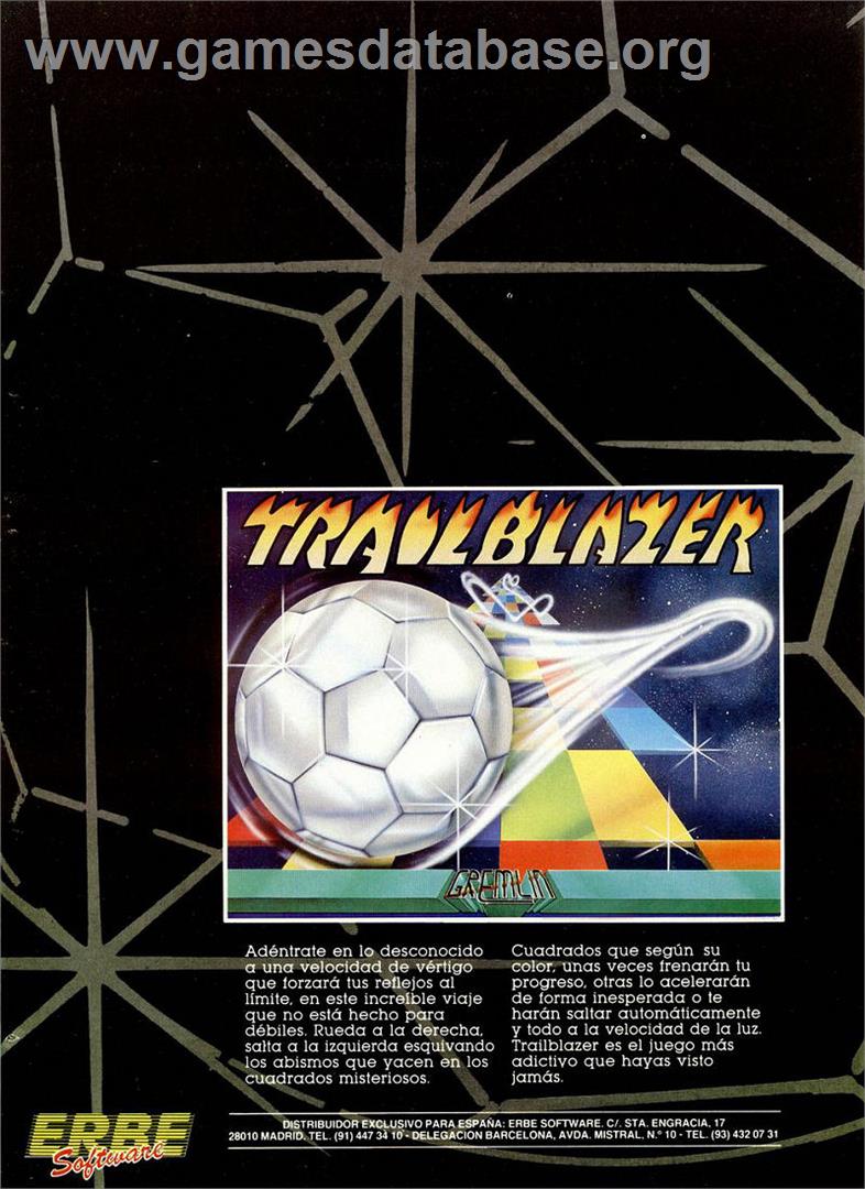 Trailblazer - Sinclair ZX Spectrum - Artwork - Advert
