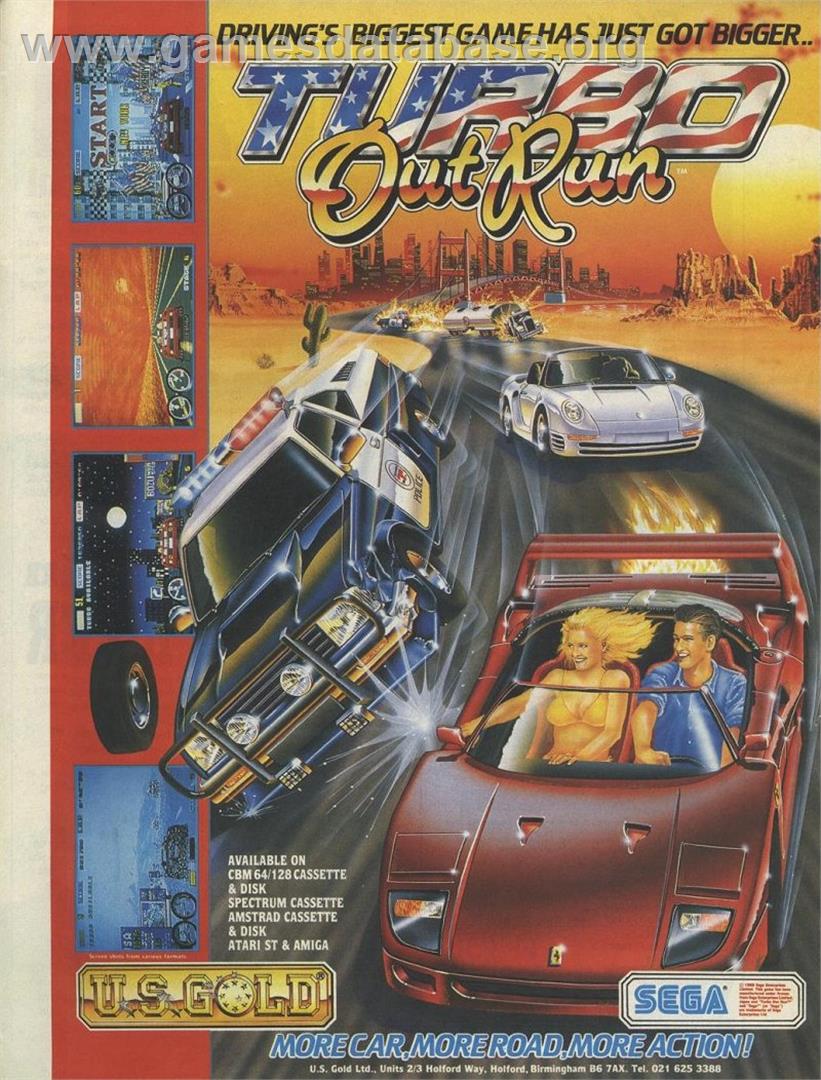 Turbo Outrun - Sinclair ZX Spectrum - Artwork - Advert