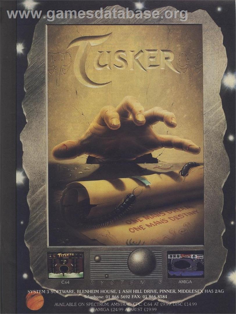 Tusker - Sinclair ZX Spectrum - Artwork - Advert
