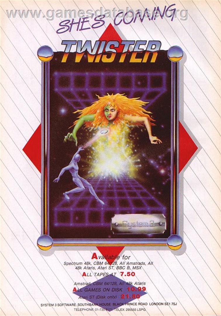 Twister: Mother of Charlotte - Sinclair ZX Spectrum - Artwork - Advert