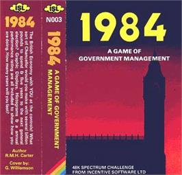 Box cover for 1984: The Game of Government Management on the Sinclair ZX Spectrum.