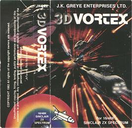 Box cover for 3D Vortex on the Sinclair ZX Spectrum.