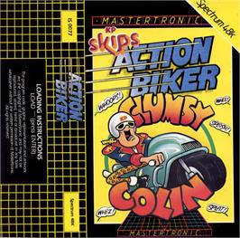 Box cover for Action Biker on the Sinclair ZX Spectrum.