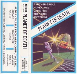 Box cover for Adventure A: Planet of Death on the Sinclair ZX Spectrum.