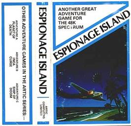 Box cover for Adventure D: Espionage Island on the Sinclair ZX Spectrum.
