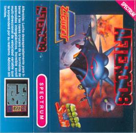 Box cover for Afteroids on the Sinclair ZX Spectrum.