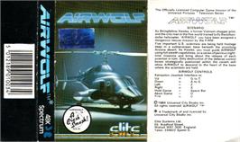 Box cover for Airwolf on the Sinclair ZX Spectrum.