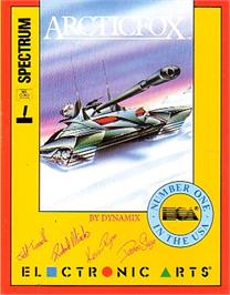 Box cover for Arcticfox on the Sinclair ZX Spectrum.
