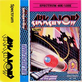Box cover for Arkanoid on the Sinclair ZX Spectrum.