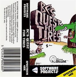 Box cover for BC's Quest for Tires on the Sinclair ZX Spectrum.