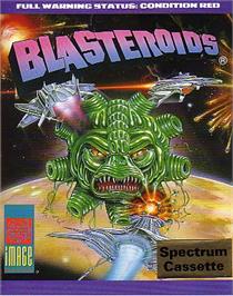 Box cover for Blasteroids on the Sinclair ZX Spectrum.