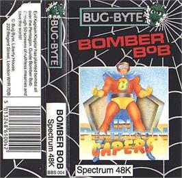 Box cover for Bomber Bob In Pentagon Capers on the Sinclair ZX Spectrum.