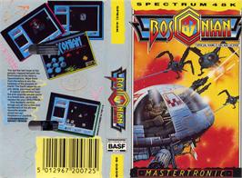 Box cover for Bosconian '87 on the Sinclair ZX Spectrum.
