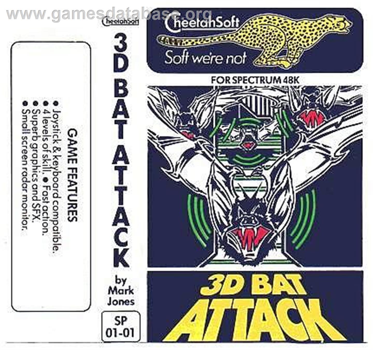 3D Bat Attack - Sinclair ZX Spectrum - Artwork - Box