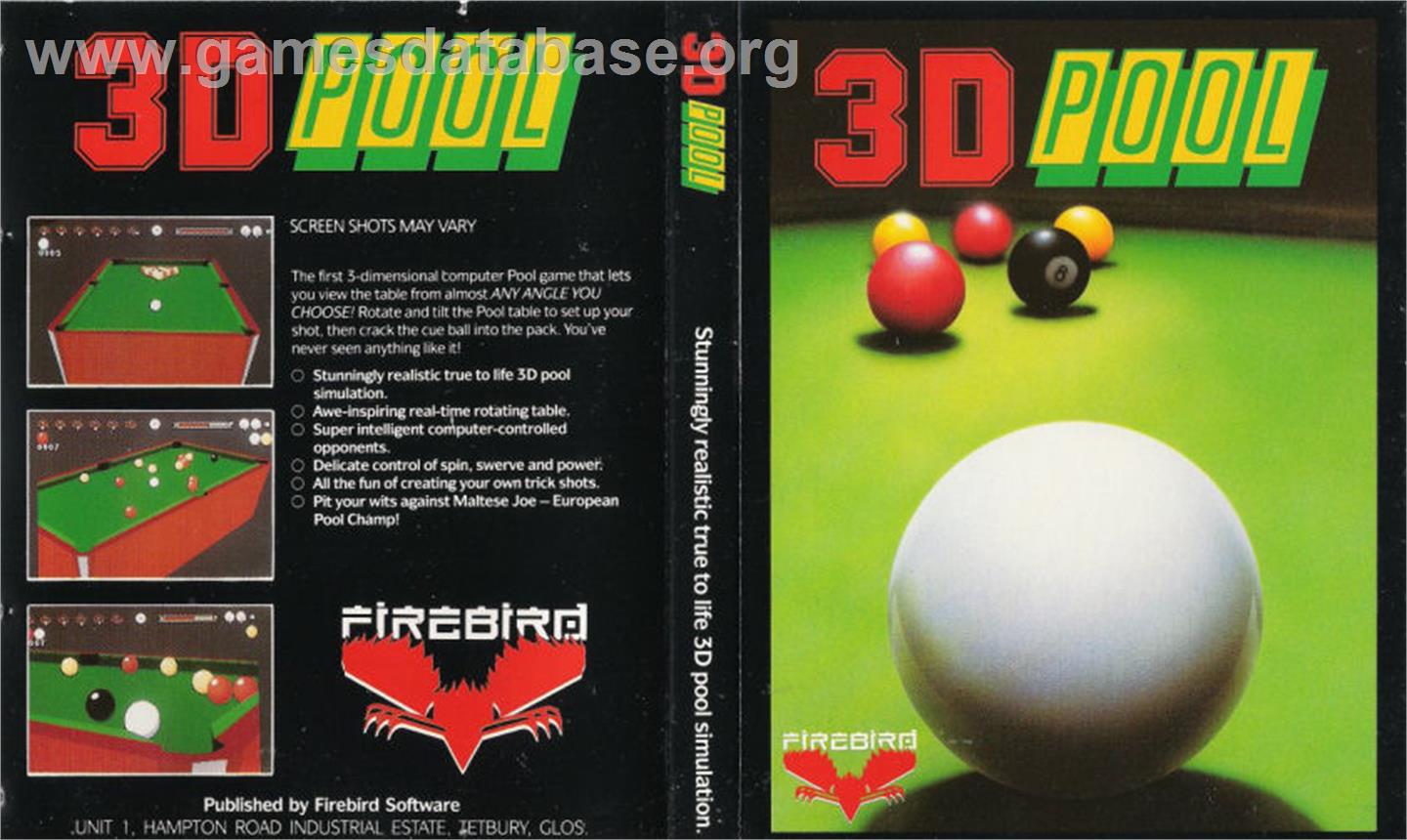3D Pool - Sinclair ZX Spectrum - Artwork - Box