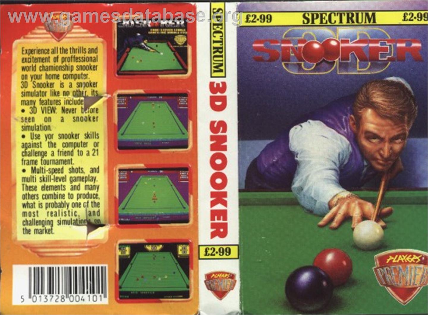 3D Snooker - Sinclair ZX Spectrum - Artwork - Box