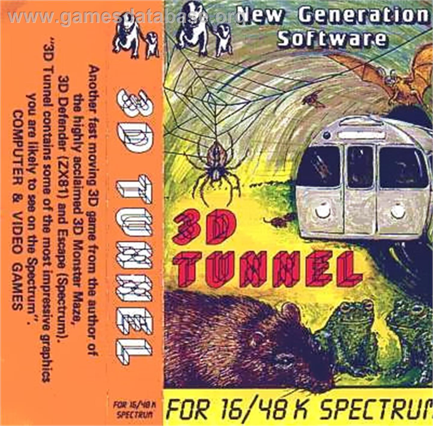 3D Tunnel - Sinclair ZX Spectrum - Artwork - Box