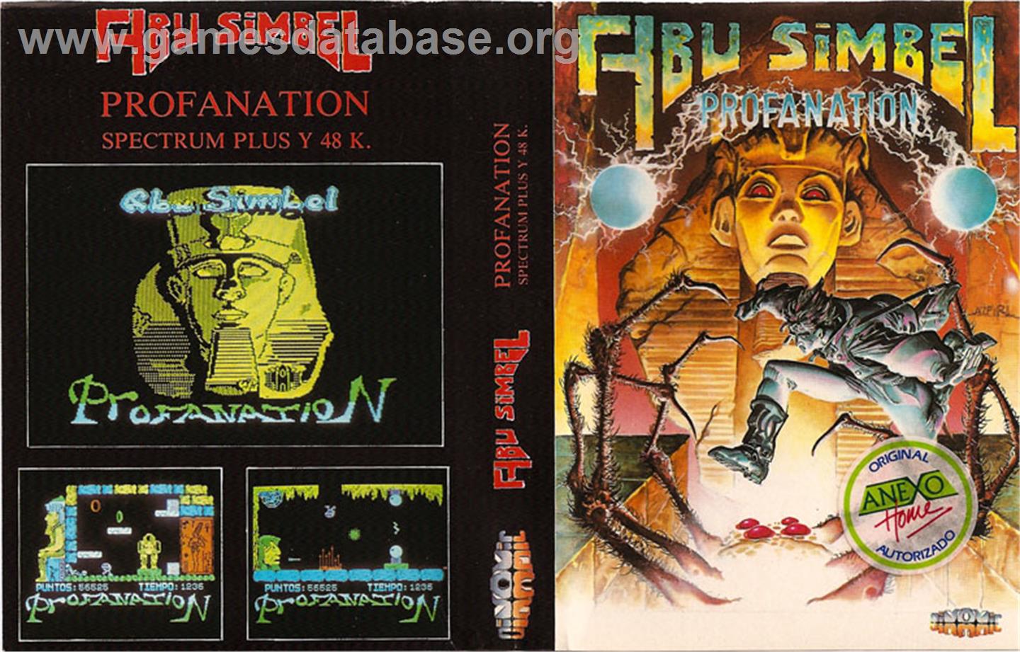 Abu Simbel Profanation - Sinclair ZX Spectrum - Artwork - Box