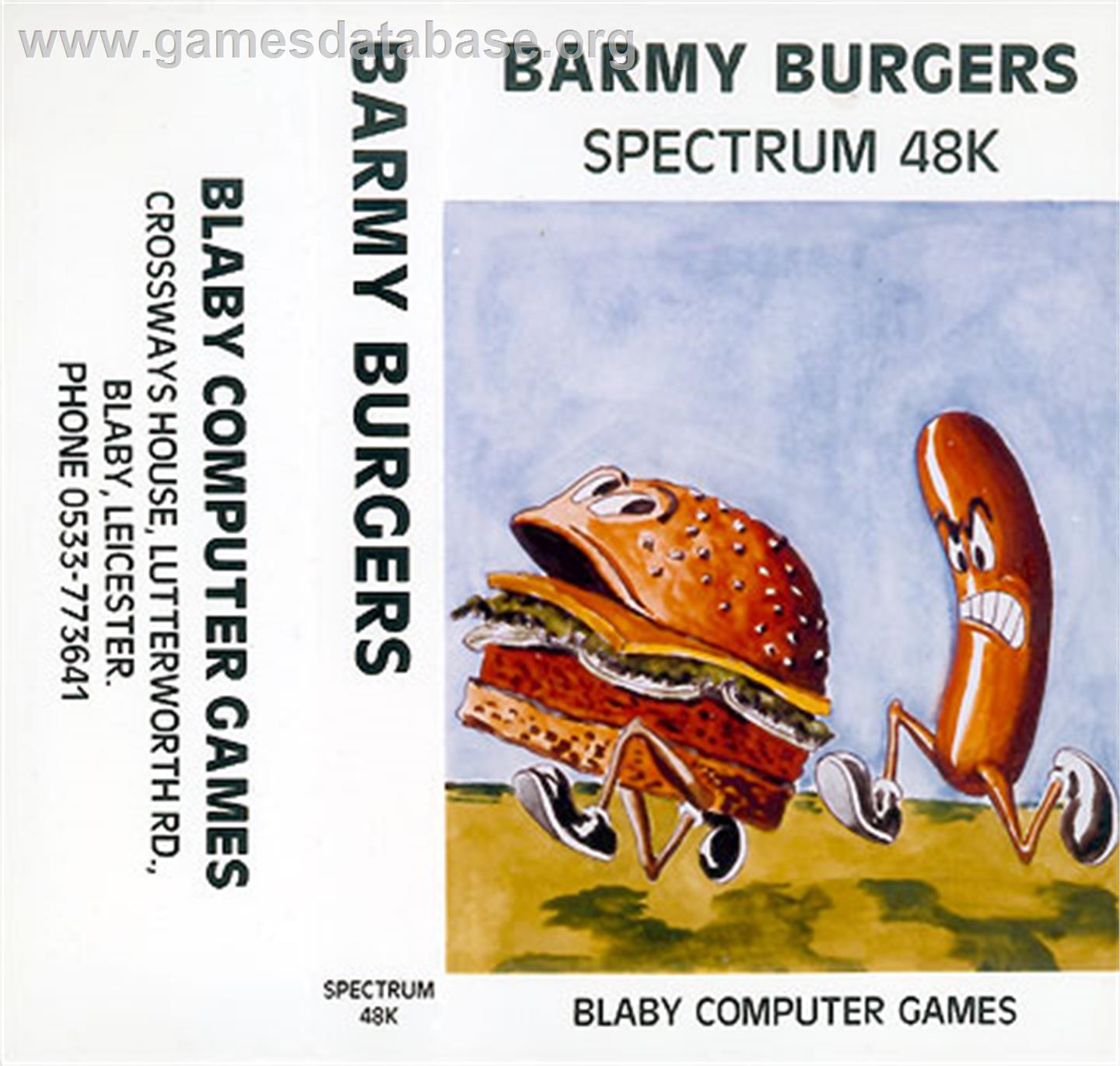 Barmy Burgers - Sinclair ZX Spectrum - Artwork - Box
