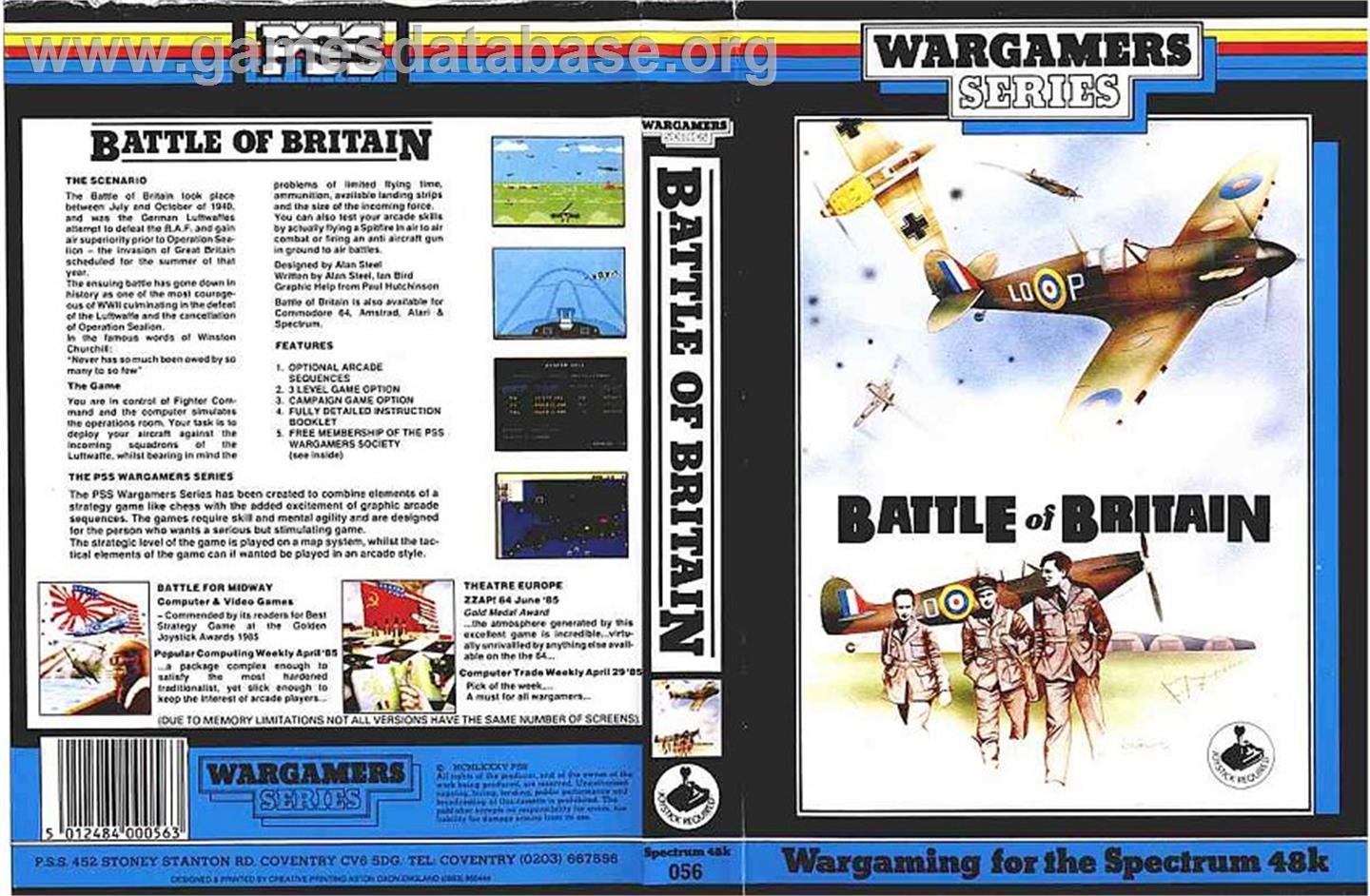 Battle of Britain - Sinclair ZX Spectrum - Artwork - Box