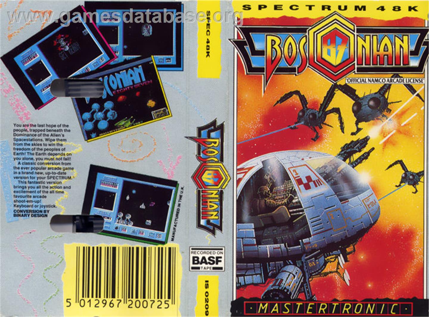 Bosconian '87 - Sinclair ZX Spectrum - Artwork - Box