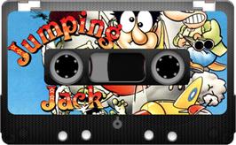 Cartridge artwork for Jumping Jack on the Sinclair ZX Spectrum.