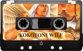 Cartridge artwork for Kokotoni Wilf on the Sinclair ZX Spectrum.