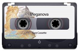 Cartridge artwork for Meganova on the Sinclair ZX Spectrum.