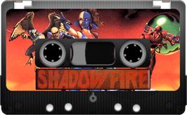 Cartridge artwork for Shadowfire on the Sinclair ZX Spectrum.